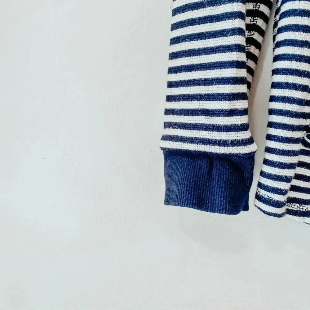 J. Crew Mercantile Striped Funnel Neck Sweatshirt